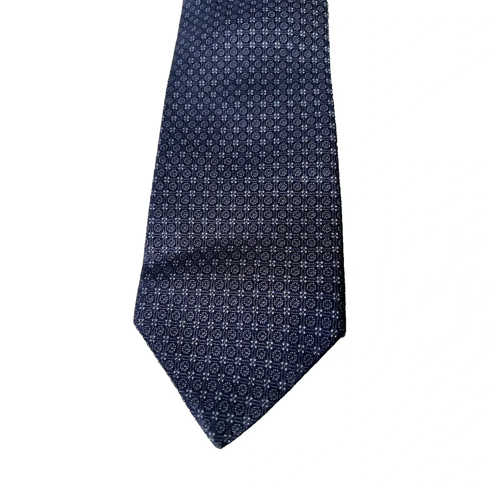 Brooks Brothers 346 100% Silk Tie Made USA Blue Small Print Design Old Money